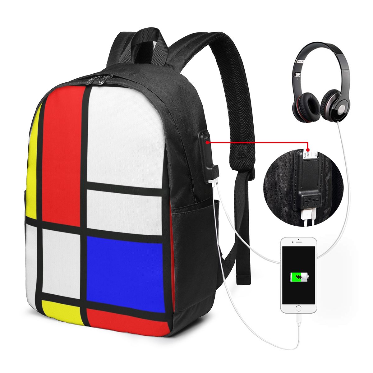 Laptop Bag - Piet Mondrian Composition 배낭 여행 노트북