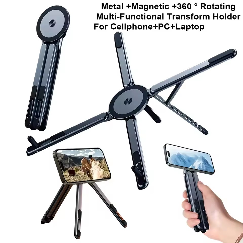 휴대용 자석식 휴대폰 거치대 & 셀카봉 3-in-1 접 - Laptop Stand 리뷰 및 가격