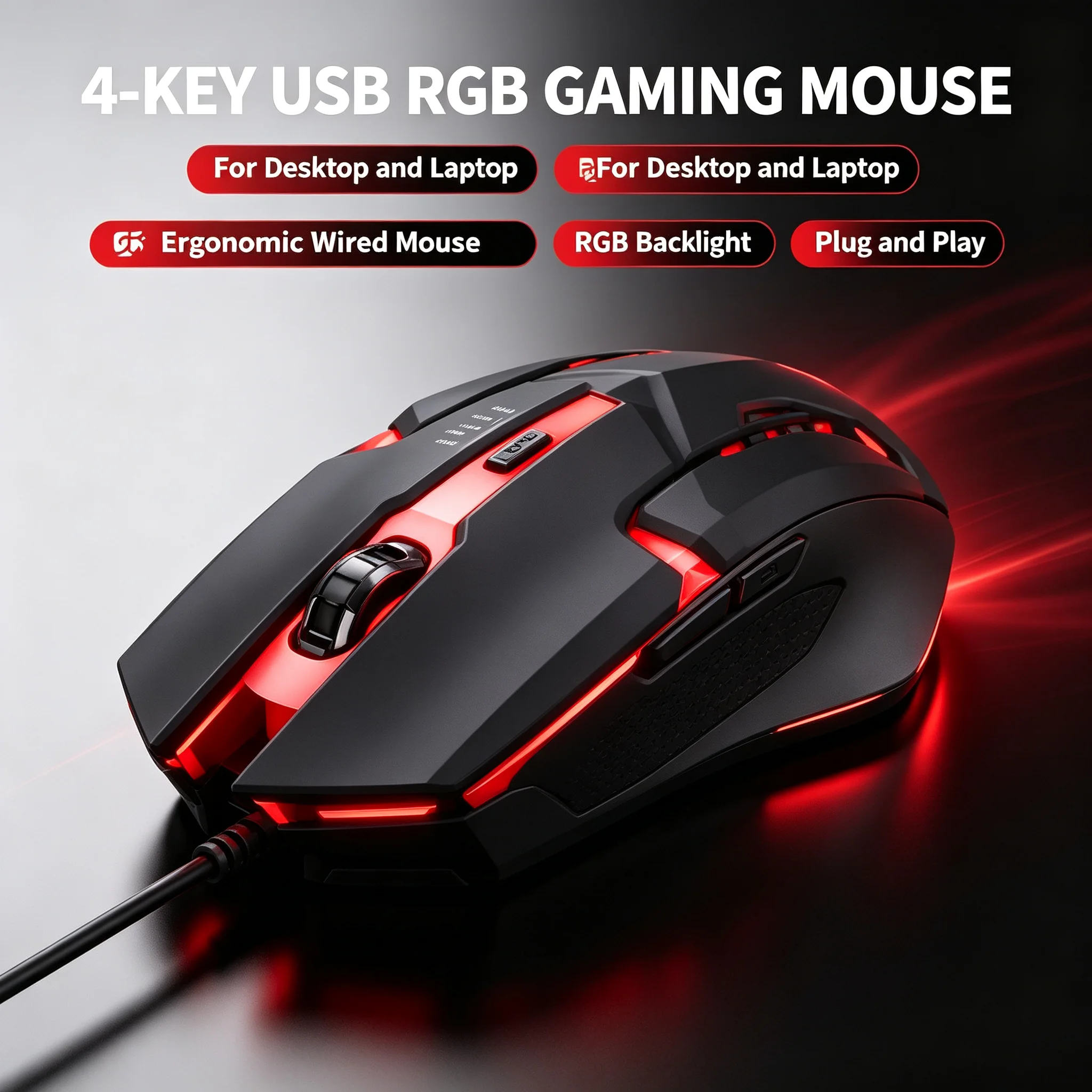 최신형 고품질 인체공학 디자인 게이밍 마우스, 데스크톱 - Laptop Mouse 리뷰 및 가격
